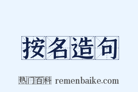 按名造句是什么意思的图片